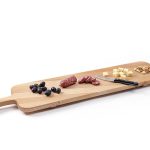 Plank beuken X-LONG  Met voet 80x18x1.9cm Oiled and rope 2 feets