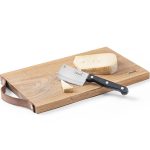 Plank OAK met echt lederen greep eiken uit een stuk met noesten 32x20x2