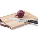 Plank met greep rechthoekig beuken 32 x 24 x 2 cm, echt lederen greep Plank BEECH