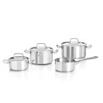 Voccelli Pannenset COMO 4-delig rvs