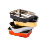 oventray 25 cm Mat zwart